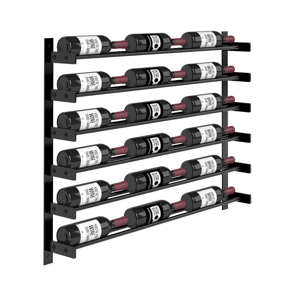 VintageView Wine Wall Six Row 3 Column 18 Bottles/Single Deep